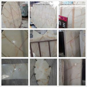 Aħjar Abjad Jade Irħam Sfond Pajsaġġ Ħajt Cladding, Tabella, Desk Naturali Stone Għal Flooring