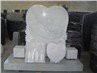 White marble tombstone